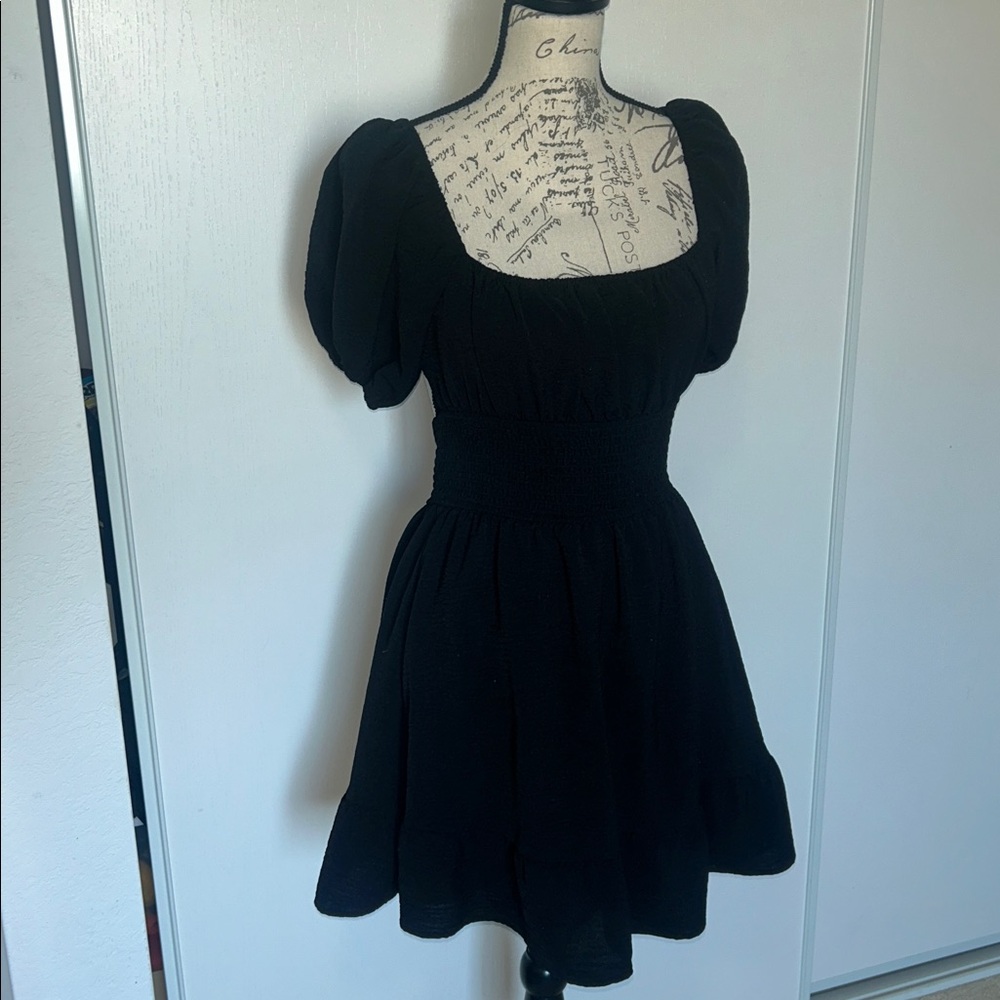 Black Cottagecore Dress